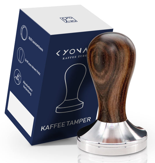 58mm Coffee Distributor & Coffee Tamper Coffee Tamper 58mm espresso machine with stainless steel base and Chacate Preto wooden handle Suit for Homemade Coffee