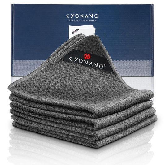 Espresso Accessories - Barista Micro Cleaning Towels 4 Pack - Make The Perfect Coffee or Espresso - Coffee Accessories for Barista to Clean Steam Wand Coffee or Espresso Machine(12x12)