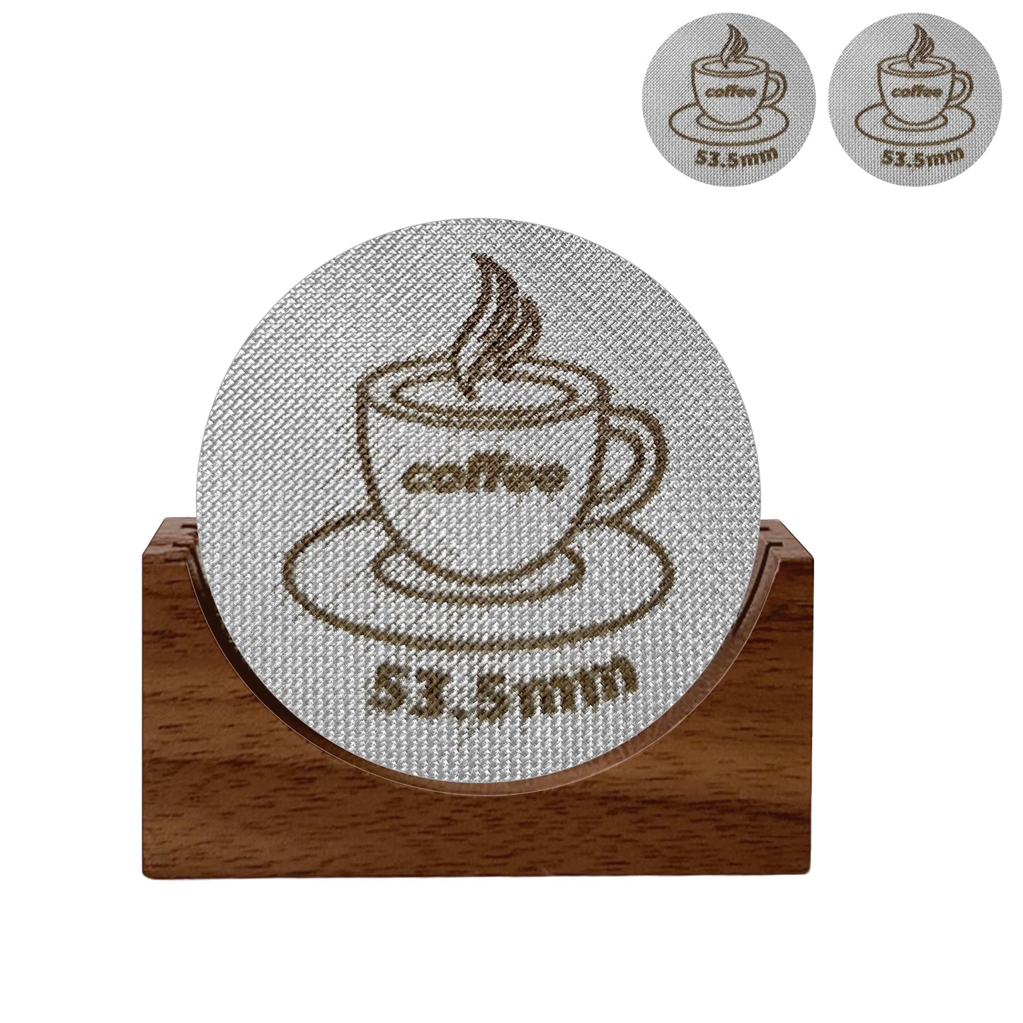 Espresso Puck Screen Reusable Puck Screen Replacement Perfect Espresso Distribution Tool Compatible with Espresso Machine 58.5mm Portafilter Basket 1.7mm Thickness 150μm (1 58.5mm)